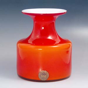 holmegaard red carnaby vase